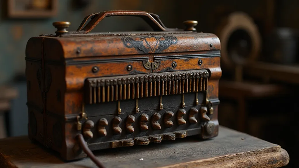 Antique accordion detail
