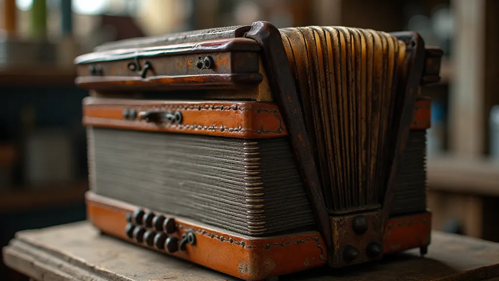 Antique accordion detail