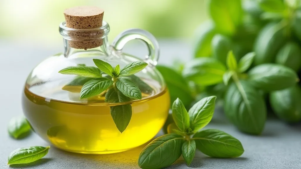 Basil infused olive oil