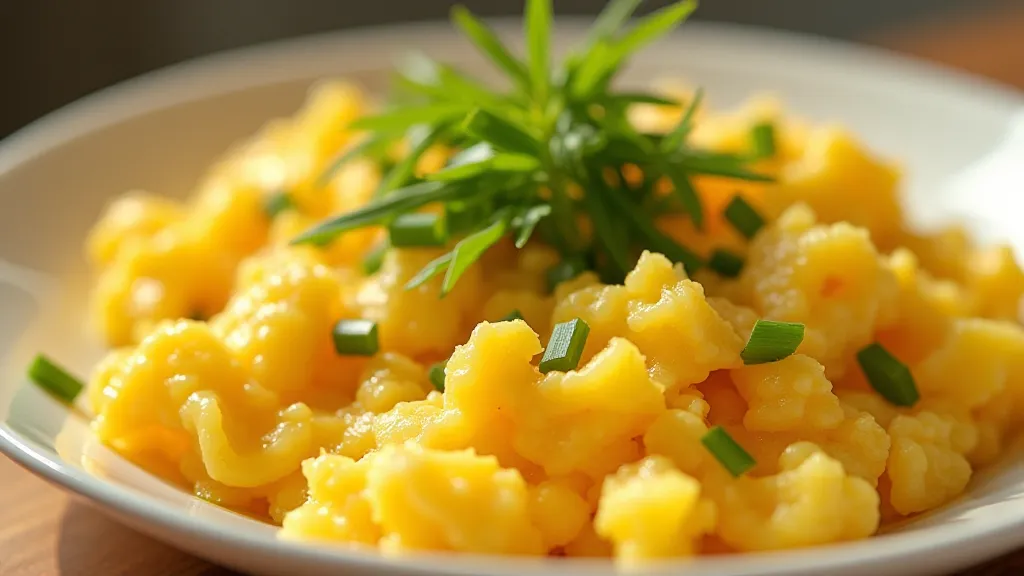 Scrambled eggs with chives