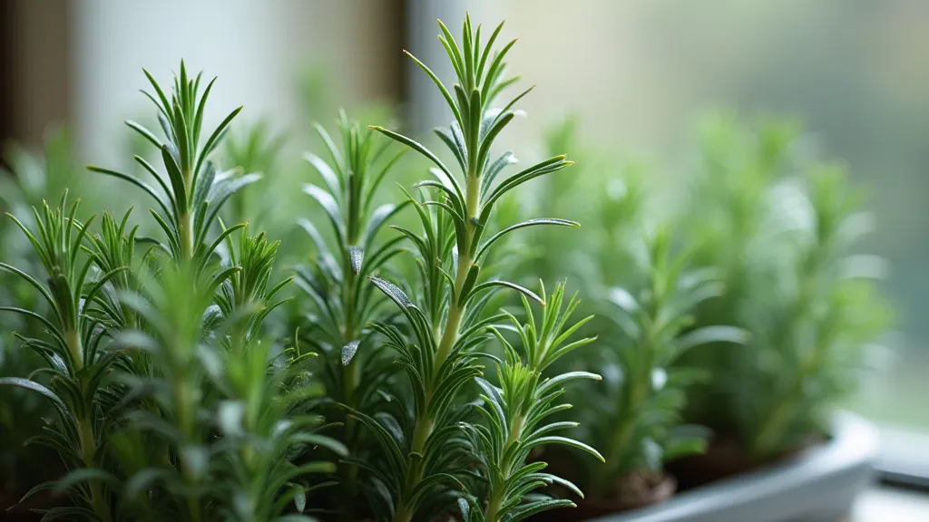 Rosemary plant close up
